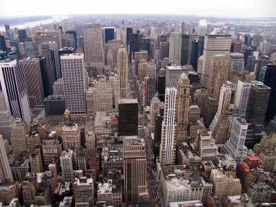 Pohled na Manhattan z Empire State Building (381 m)